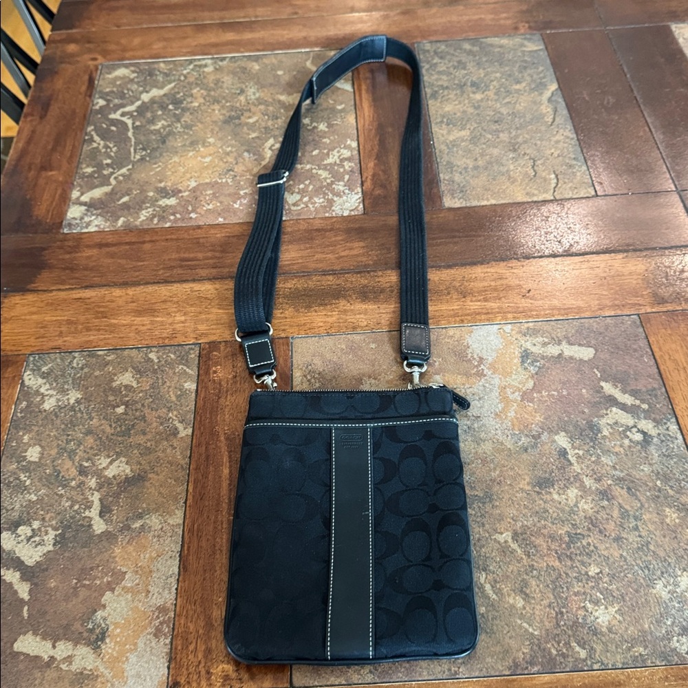 Coach Signature Canvas Black Crossbody Bag